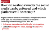 Australia's "Social Media Ban"