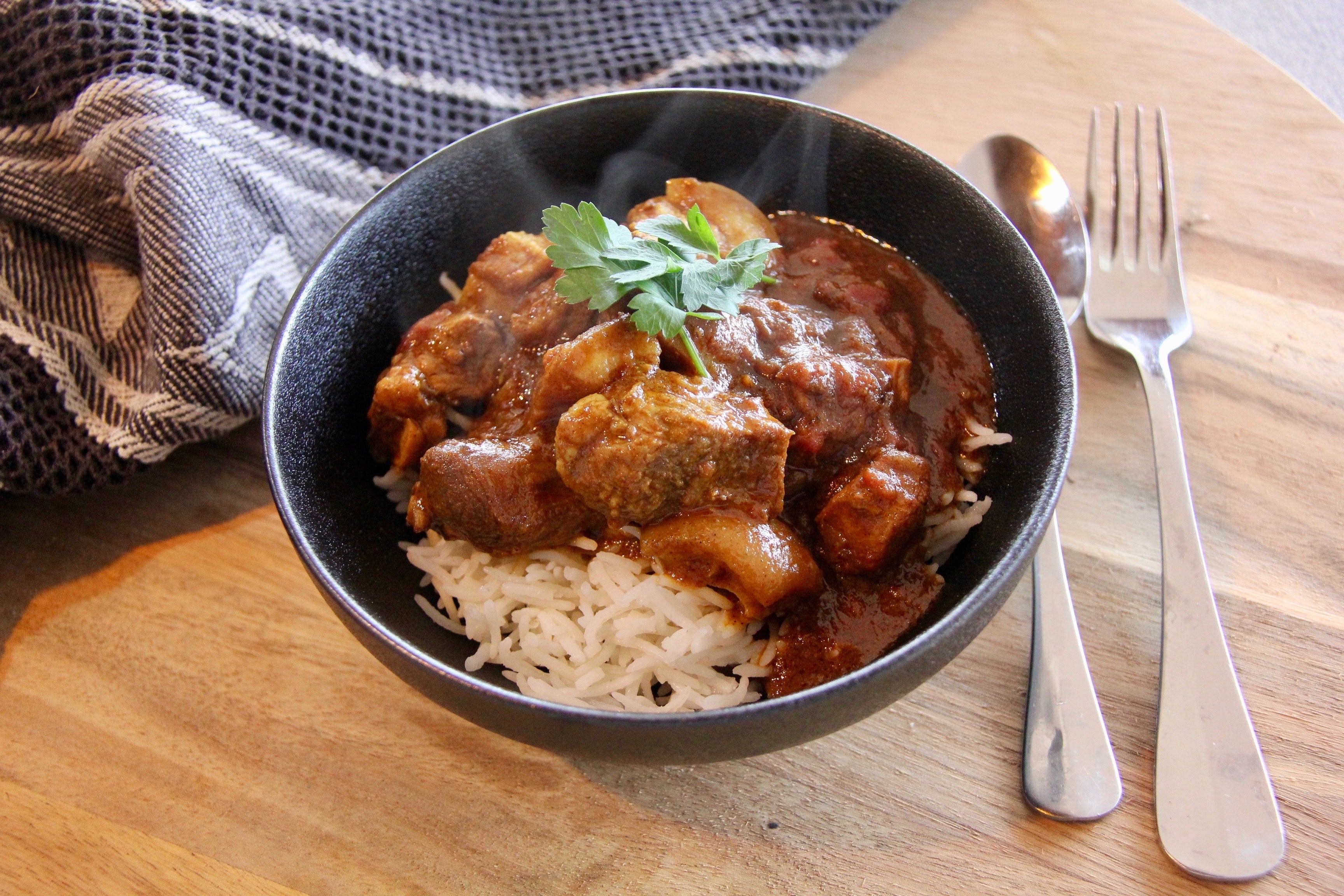 Butter Pork Curry with Gut Friendly Rice