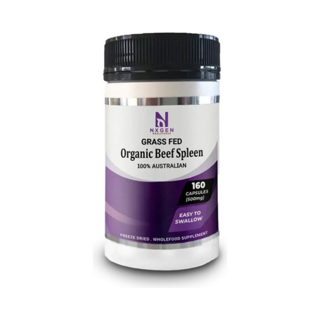 NXGEN Organic Beef Spleen Capsules — 160 count