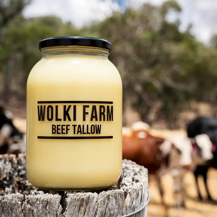 Wolki Farm Grass Fed Beef Tallow 2 Litre jar