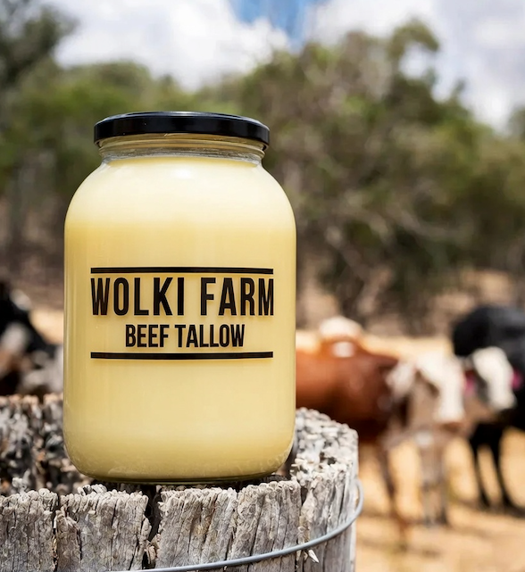Wolki Farm Grass Fed Beef Tallow 2 Litre jar